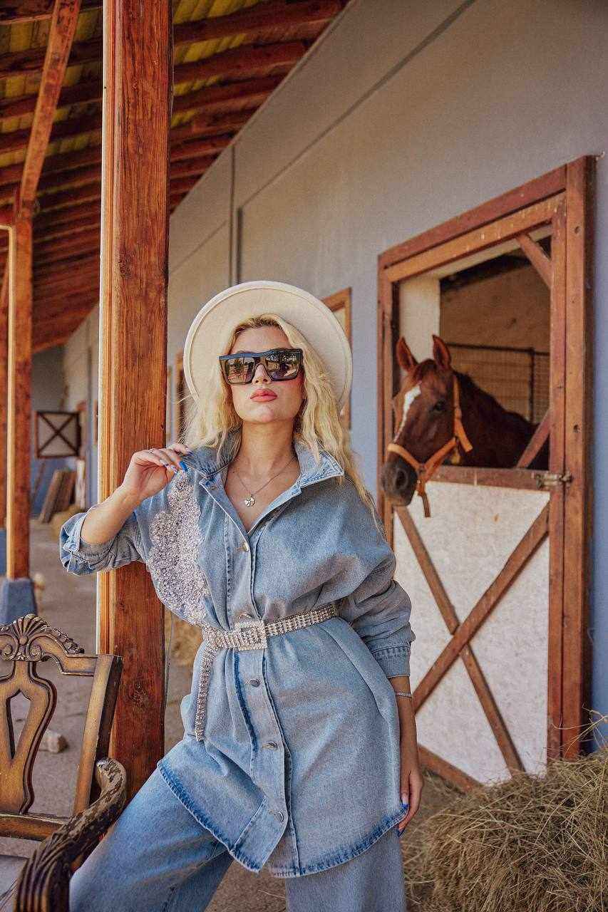 The Denim Embroidery Co-Ord Set