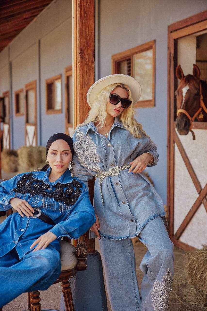 The Denim Embroidery Co-Ord Set