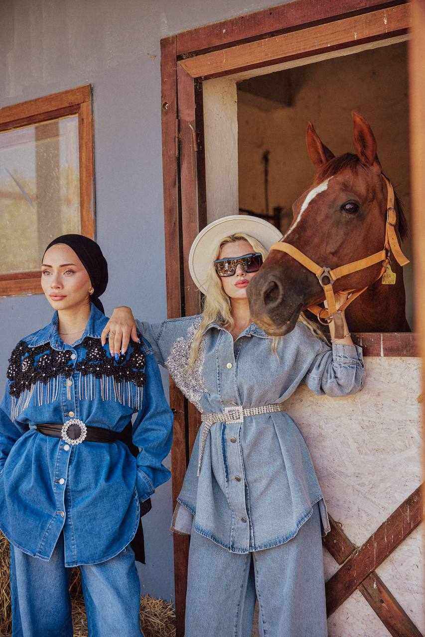 The Denim Embroidery Co-Ord Set
