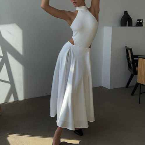 Champagne Satin Maxi Skirt – Luxe Flow & Timeless Elegance