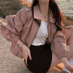 Faux Leather Chic – Women’s PU Jacket